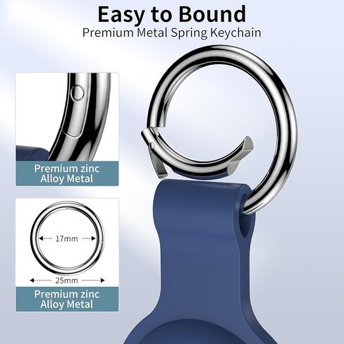 Compatible with AirTag Case Keychain Air Tag Case Holder Silicone AirTags Key Ring Case Air Tags Key Chain Compatible with Apple AirTag GPS Item Finders Accessories 4 Pack in Kuwait