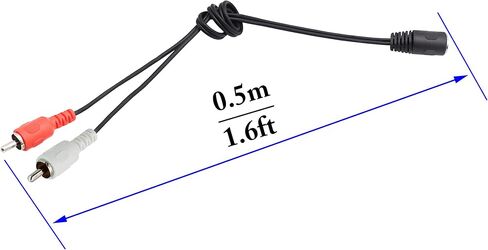 zdyCGTime Din 7 Pin to RCA Cable,7 Pin DIN to RCA Cable, 7-Pin MIDI Female Plug to 2 RCA Male Audio Adapter Cord for Bang & Olufsen, Naim, Quad.Stereo Systems (0.5 m) (0.5m) in Kuwait
