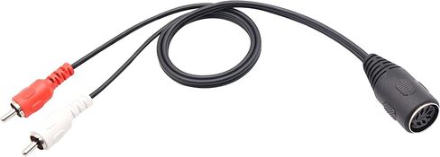 zdyCGTime Din 7 Pin to RCA Cable,7 Pin DIN to RCA Cable, 7-Pin MIDI Female Plug to 2 RCA Male Audio Adapter Cord for Bang & Olufsen, Naim, Quad.Stereo Systems (0.5 m) (0.5m) in Kuwait
