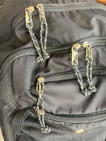 Backpack Dreads (Set of 10), Zipper Pulls, Fashion Accessory with Improved Functionality (Black) in Saudi Arabia