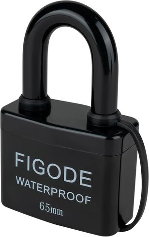 FIGODE® قفل وسادة قوي كبير مع مفاتيح، 2.8 بوصة. قفل مقاوم للماء في الهواء الطلق، مغطى بقفل فولاذي مصفح عالي التحمل in Kuwait