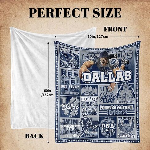 Dallas Gifts Ideas for Men, Dallas Throw Blanket Gifts for Men Women Boys Kids, Dallas Football Fans Flannel Blanket 60"X50" in Saudi Arabia