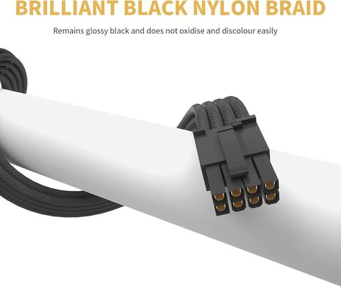 ملحق كابل Sirlyr PSU، كابل إمداد طاقة مخصص للكمبيوتر الشخصي مسبقًا، 1 × 24 دبوس ATX / 1 × 8 (4+4) دبوس EPS/أطول 2X 8 (6+2) دبوس Pcie مطلي بالذهب، أكمام من النايلون أبيض أحمر أزرق، 4 أطقم in Kuwait