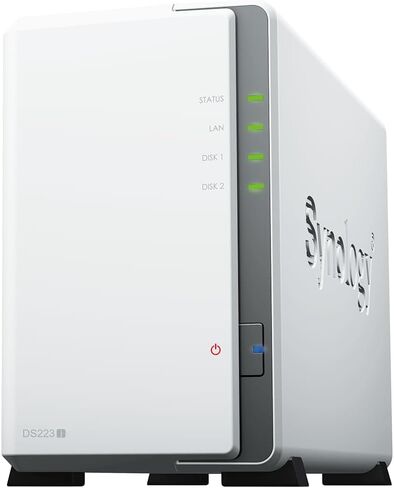 Synology DS223j 2-Bay Diskstation NAS (Realtek RTD1619B 4-Core 1.7 GHz 1GB DDR4 Ram 1xRJ-45 1GbE LAN-Port) 8TB Bundle with 2X 4TB Seagate IronWolf in Kuwait