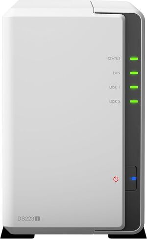 Synology DS223j 2-Bay Diskstation NAS (Realtek RTD1619B 4-Core 1.7 GHz 1GB DDR4 Ram 1xRJ-45 1GbE LAN-Port) 8TB Bundle with 2X 4TB Seagate IronWolf in Kuwait