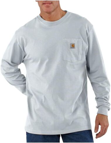 Carhartt Men's Loose Fit Heavyweight Long-Sleeve Pocket T-Shirt, Rust Heather in Saudi Arabia