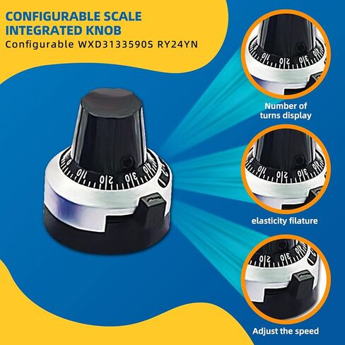 3590S-2-103L 10K，2PCS 10kohm 10-Turn Rotary Wire Wound Precision Potentiometer with 2PCS Adjustable Resistor Counting Dial Rotary Knob in Kuwait
