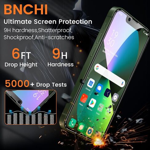 BNCHI 3+3 Pack for Samsung Galaxy A14 5G Privacy Screen Protector with 3 Pack Camera Lens Protector, Anti-Spy Tempered Glass Film, Anti-Scratch, Touch Sensitive, Case Friendly in Saudi Arabia