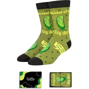 sockfun Funny Fun Socks For Men, Pickle Gifts For Pickle Lovers Pickle Socks Pun Socks