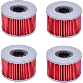 3 PCS KN/HF111 Oil Filter Replacement For Honda Pioneer SXS700 14-23 Rincon TRX650 TRX680 Fourtrax TRX400 TRX500 ATV CBR250 CB250 CB400 CM450 CX400 CX500 CX650 GL500 GL650 VT250 VTR250 (3pcs red)