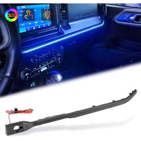 LED Neon Strip Light Center Console Dashboard Trim Compatible with Ford Bronco 2021-2024 Dash Panel Replacement Parts