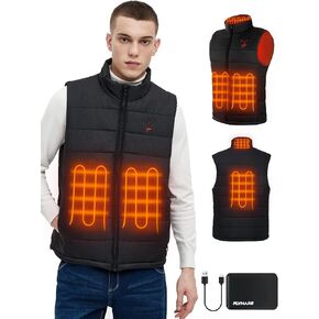 Flyhare Heated Vest for Men with Battery Pack Included, Warming Men's Heated Vest Electric, Lightweight Heated Jacket