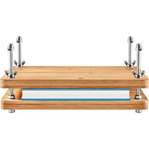 Bamboo Wooden Book Press for Book Binding - Portable Book Binding Machine and Book Press (11.6 x 7.9 inches)