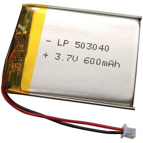 AOLIKES 3.7v 503040 600mAh Lipo Battery Replacement for Cozmo Vector Robot SkyBell HD WiFi Video Doorbell Flysight FPV Watch Dash Camera GPS Driving Recorder Wireless Speaker 2Pack