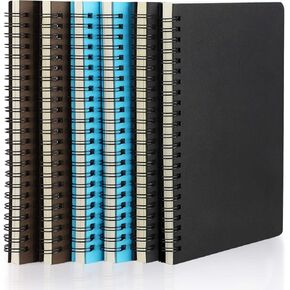 EUSOAR Spiral Lined Notebook, A5 3packs 5.5"X8.3" 120 Pages Lined Travel Writing Notebooks Journal, Memo Notepad Sketchbook, Students College Office Business Subject Diary Ruled Book Journal-3 Colors