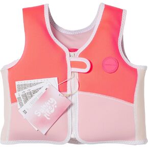 SUNNYLiFE Childrens Comfortable Swim Vest, for 3 to 6 Year Olds with Adjustable Safety Strap, Princess Swan Buttercup