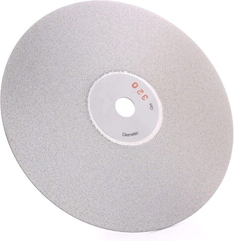 Drilax 6 inch Grit 1200 Professional Quality High Density Diamond Coated Flat Lap Lapping Lapidary Wheel Disc Glass Jewelry Polishing Tool Grinding Sharpening Metal Back 1/2 Arbor (Grit1200) in Kuwait