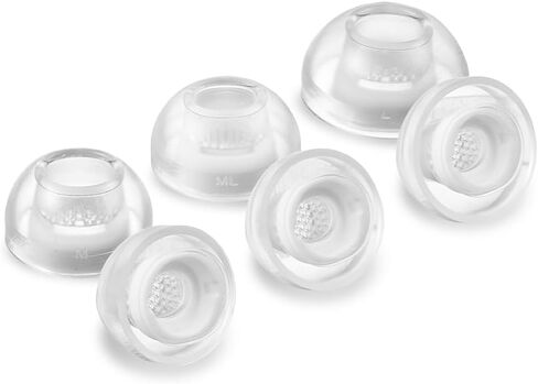 AZLA SednaEarfit Crystal لهاتف Galaxy Buds 3 Pro - أطراف أذن Galaxy Buds Pro 3 - أطراف أذن من السيليكون الفاخر لهاتف Samsung Galaxy Buds 3 Pro - معتمدة من SMAPP - إلغاء الضوضاء (لؤلؤي شفاف، S-MS-M) in Kuwait