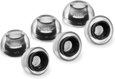 AZLA SednaEarfit Crystal لهاتف Galaxy Buds 3 Pro - أطراف أذن Galaxy Buds Pro 3 - أطراف أذن من السيليكون الفاخر لهاتف Samsung Galaxy Buds 3 Pro - معتمدة من SMAPP - إلغاء الضوضاء (لؤلؤي شفاف، S-MS-M) in Kuwait