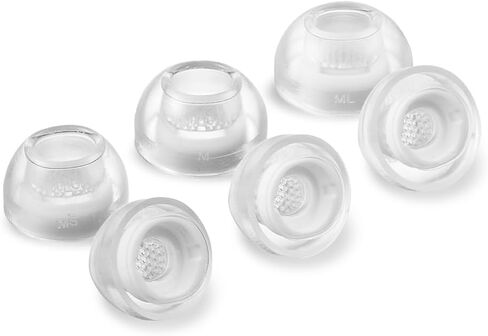AZLA SednaEarfit Crystal لهاتف Galaxy Buds 3 Pro - أطراف أذن Galaxy Buds Pro 3 - أطراف أذن من السيليكون الفاخر لهاتف Samsung Galaxy Buds 3 Pro - معتمدة من SMAPP - إلغاء الضوضاء (لؤلؤي شفاف، S-MS-M) in Kuwait