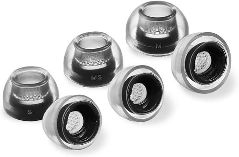 AZLA SednaEarfit Crystal لهاتف Galaxy Buds 3 Pro - أطراف أذن Galaxy Buds Pro 3 - أطراف أذن من السيليكون الفاخر لهاتف Samsung Galaxy Buds 3 Pro - معتمدة من SMAPP - إلغاء الضوضاء (لؤلؤي شفاف، S-MS-M) in Kuwait