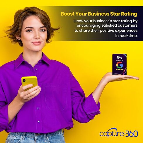 بطاقة NFC Business Google Review Tap، بدون تلامس، تعزز تحسين محركات البحث، وتوفر الوقت، سهلة الاستخدام، قابلة لإعادة الاستخدام، تعزز التواجد عبر الإنترنت وتشجع تعليقات الأعمال - حزمة من 2، أبيض in Saudi Arabia