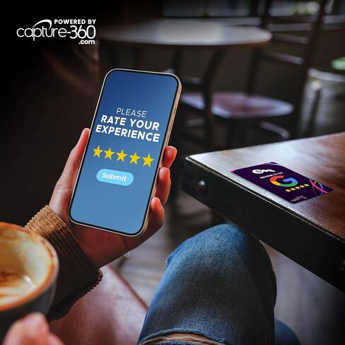 بطاقة NFC Business Google Review Tap، بدون تلامس، تعزز تحسين محركات البحث، وتوفر الوقت، سهلة الاستخدام، قابلة لإعادة الاستخدام، تعزز التواجد عبر الإنترنت وتشجع تعليقات الأعمال - حزمة من 2، أبيض in Saudi Arabia
