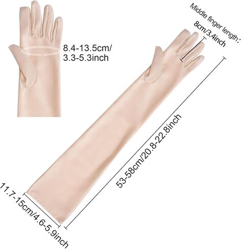 Driew Long Gloves for Women 4 Pairs 20inch, Elbow Gloves Flapper Evening Opera Gloves in Saudi Arabia
