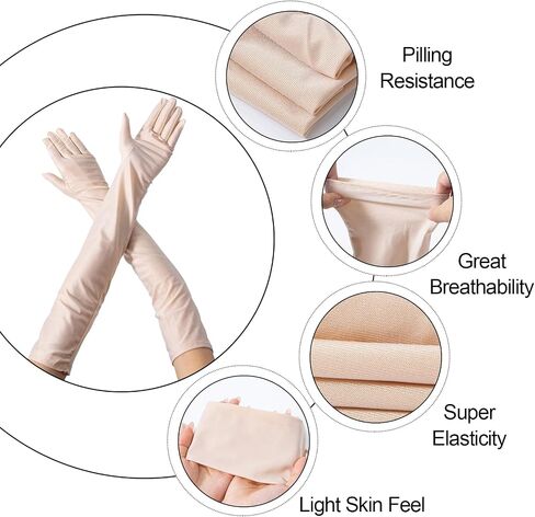 Driew Long Gloves for Women 4 Pairs 20inch, Elbow Gloves Flapper Evening Opera Gloves in Saudi Arabia