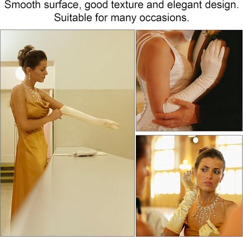 Driew Long Gloves for Women 4 Pairs 20inch, Elbow Gloves Flapper Evening Opera Gloves in Saudi Arabia