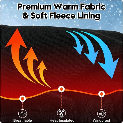 SVPRO Heated Beanie Hats for Men Women,Rechargeable Battery Heated Winter Hat Electric Knit Skull Cap,Outdoor Heated Hat Unisex Cold Weather Hats in Saudi Arabia