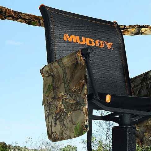 MUDDY Liberty - حامل ثلاثي القوائم للصيد في الهواء الطلق عالي التحمل وعريض جدًا بطول 16 قدمًا وقابل للطي مع مقعد مرن 360 درجة وحقيبتين للعتاد قابلين للفصل، سعة قصوى 300 رطل in Saudi Arabia