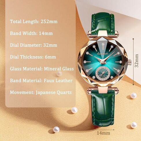 NN BEN NEVIS Watch, Watches for Women with Elegant Leather Strap, Fashion Analog Creative Diamond Dial Wrist Watch, Jewelry Gift for Wedding Anniversary Birthday in Saudi Arabia