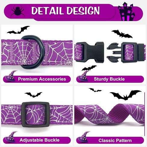 azuza Thanksgiving Dog Collars with Bow, Cute Turkey and Maple Leaves Orange Adjustable Dog Collar with Double Layer Bow tie, Gifts on Thanksgiving for Puppy and Small Dogs in Saudi Arabia