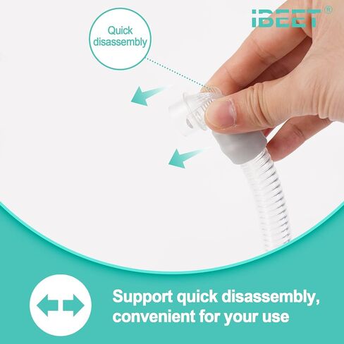 مجموعة أنبوب بديلة لقناع الأنف Wisp، أنبوب IBEET القصير لخرطوم توصيل Wisp، ملحقات CPAP البديلة - إطلاق سريع وقابل للدوران 360 درجة in Kuwait