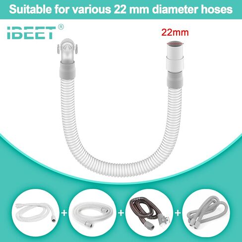 مجموعة أنبوب بديلة لقناع الأنف Wisp، أنبوب IBEET القصير لخرطوم توصيل Wisp، ملحقات CPAP البديلة - إطلاق سريع وقابل للدوران 360 درجة in Kuwait