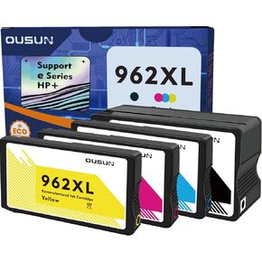 خرطوشة حبر صفراء 962XL لسلسلة HP الإلكترونية، بديلة HP 962 متوافقة مع الطابعات 9010e 9012e 9015e 9020e 9025e 9026e 9027e وما إلى ذلك. متوافقة مع الطابعات التي تعمل على تنشيط خدمة HP+ | (أصفر+) in Kuwait