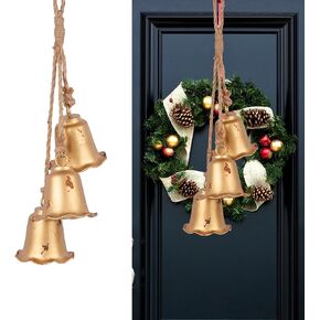 Christmas Bell, Gifts for Family, Silver Bells Christmas Decorations, 2023 Bell Ornaments for Christmas Tree, Xmas Tree Carving Christmas Bells with Ribbon & Gift Box