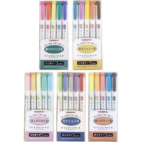 Zebra Mildliner highlighter pen set, 25 Pastel Color set (Count) (Count) (Count)