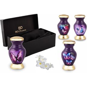BOLD & DIVINE Adult Lavender Butterfly Cremation Urn | Human Ashes Adult Memorial urn, Burial, Funeral Cremation Urns | 200 Cubic Inches (Large Adult)