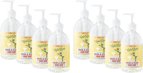 Rebel Green Fresh and Clean Liquid Hand Soap, Natural, Sulfate-Free, and Hypoallergenic Gel Hand Soap - Peppermint & Lemon, 16 Ounce Pump Bottles, Pack of 4 in Kuwait