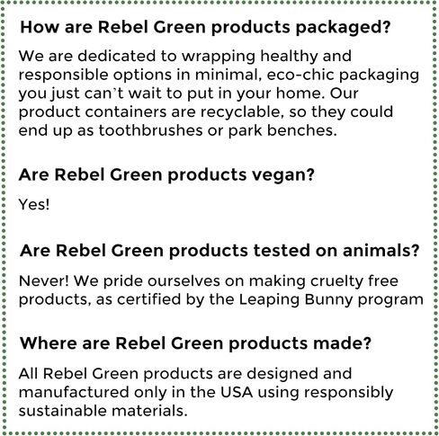 Rebel Green Fresh and Clean Liquid Hand Soap, Natural, Sulfate-Free, and Hypoallergenic Gel Hand Soap - Peppermint & Lemon, 16 Ounce Pump Bottles, Pack of 4 in Kuwait