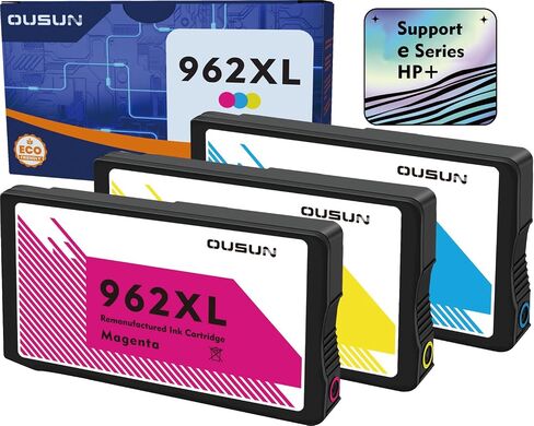 962XL Yellow Ink Cartridge for HP e-Series, Replacement HP 962 Compatible with Printers 9010e 9012e 9015e 9020e 9025e 9026e 9027e etc. COMPATIIBLE with Printers which actived HP+ Service | (Yellow+) in Saudi Arabia