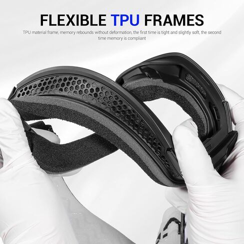 نظارات تزلج KAPVOE على الجليد للرجال والنساء نظارات ثلج مغناطيسية OTG مضادة للضباب حماية من الأشعة فوق البنفسجية بنسبة 1OO% in Kuwait