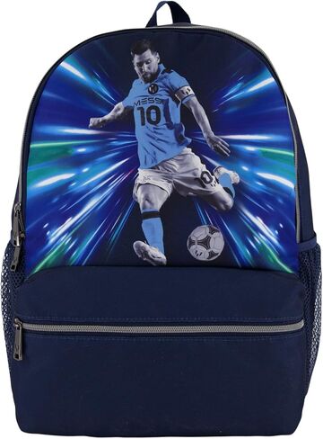 Messi Men's Lifestyle Large Core Backpack for Boys & Girls, Pockets & Adjustable Straps, Black, One Size in Kuwait