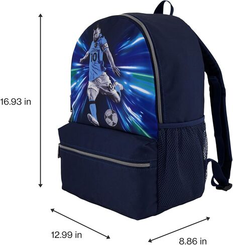 Messi Men's Lifestyle Large Core Backpack for Boys & Girls, Pockets & Adjustable Straps, Black, One Size in Kuwait