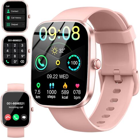 Smart Watch(Answer/Make Call), 1.91" Smartwatch for Men Women, NEW Fitness Watch with 110+ Sport Modes, Fitness Activity Tracke with Pedometer/Sleep Monitor/Heart Rate/IP68 Waterproof, for Android iOS in Saudi Arabia