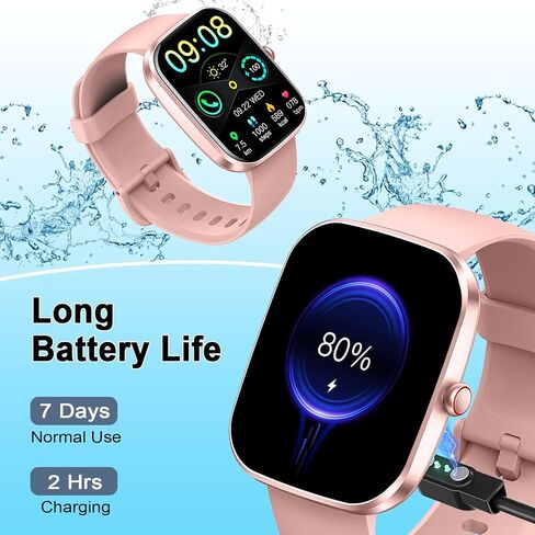 Smart Watch(Answer/Make Call), 1.91" Smartwatch for Men Women, NEW Fitness Watch with 110+ Sport Modes, Fitness Activity Tracke with Pedometer/Sleep Monitor/Heart Rate/IP68 Waterproof, for Android iOS in Saudi Arabia