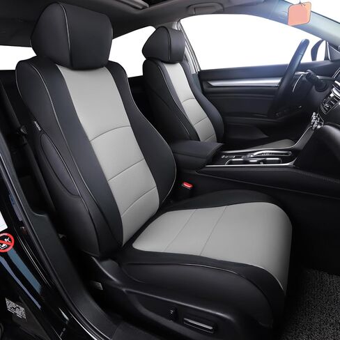 HKZ Custom Fit Accord Car Seat Covers for Honda Accord 2018 2019 2020 2021 2022 LX (Rear Row W/Solid Folding Backrest) - 5-Seats Full Set, Leather (Burgundy) in Saudi Arabia