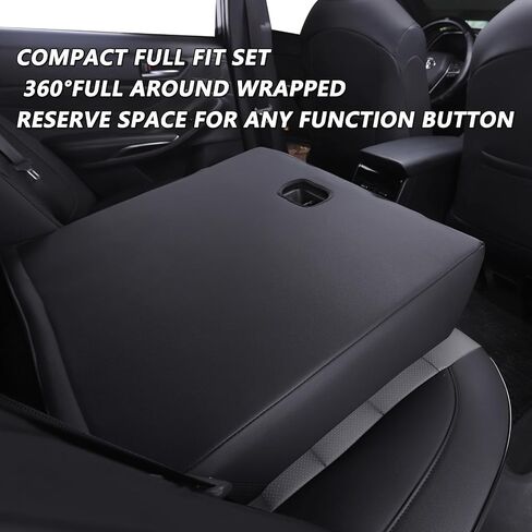 HKZ Custom Fit Accord Car Seat Covers for Honda Accord 2018 2019 2020 2021 2022 LX (Rear Row W/Solid Folding Backrest) - 5-Seats Full Set, Leather (Burgundy) in Saudi Arabia